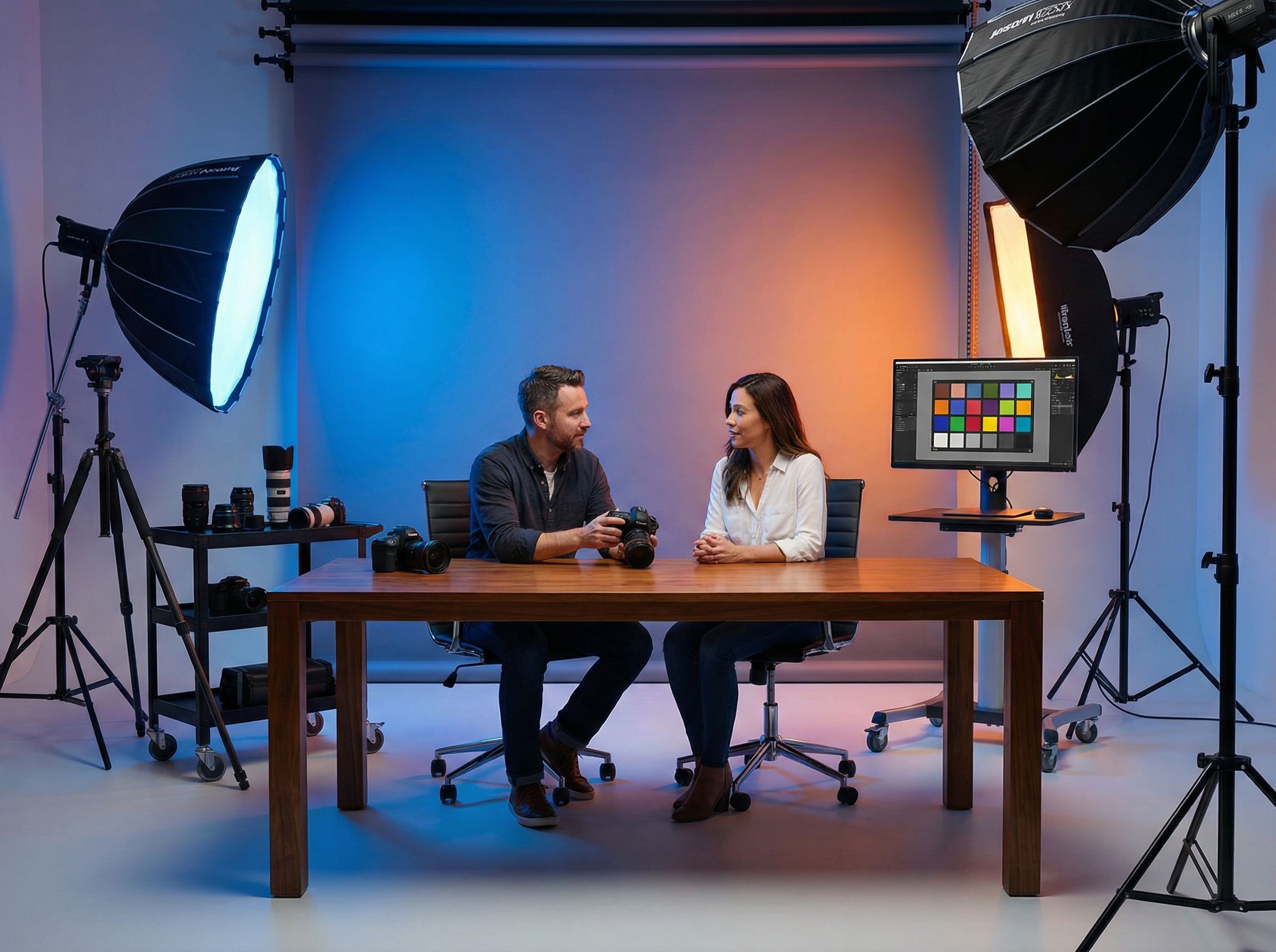 Serene harbor view featuring lighthouse, ships, and calm waters under blue sky.